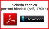 Scheda tecnica portoni blindati